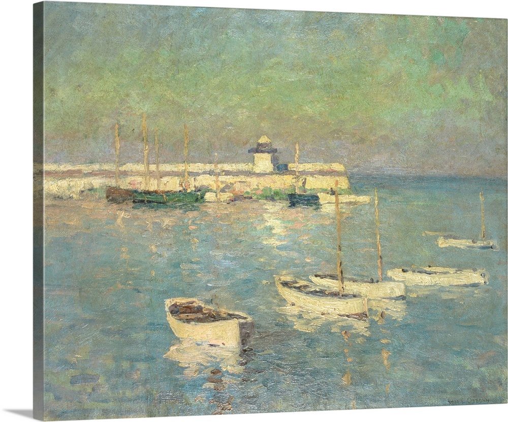 St. Ives Pier, Smeaton's Pier, oil on canvas.