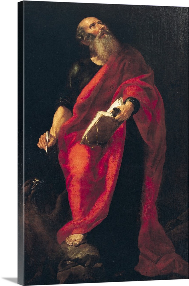 XIR36795 St. John the Evangelist (oil on canvas)  by Ribalta, Francisco (1565-1628); 182x113 cm; Prado, Madrid, Spain; Gir...