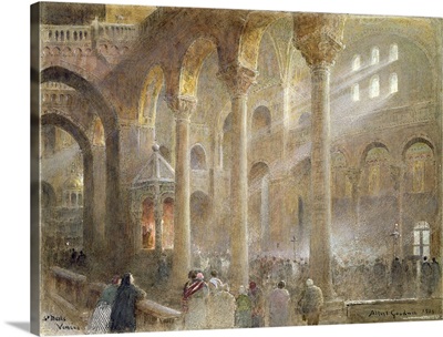 St. Mark's Basilica, Venice from the floor of the Nave, 1925