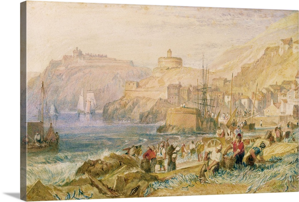 St. Mawes, Cornwall, c.1823 (w/c on paper)  by Turner, Joseph Mallord William (1775-1851); watercolour and scraping out on...