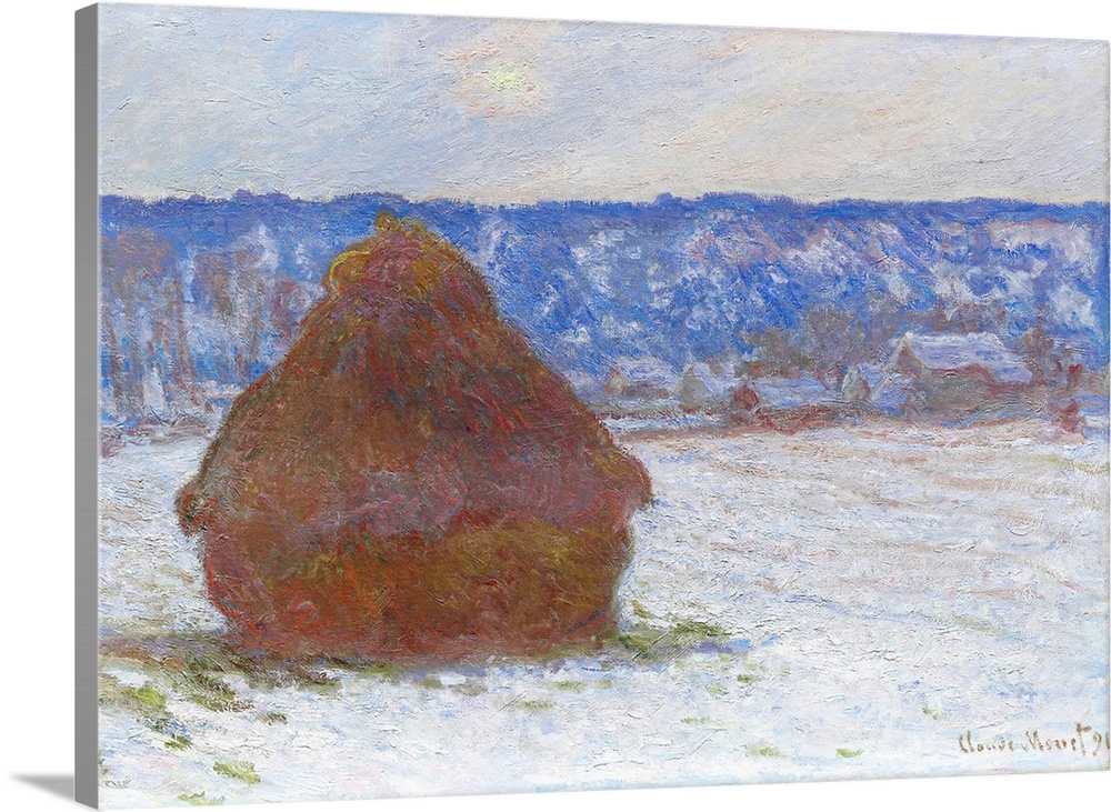 Stack of Wheat, Snow Effect, Overcast Day, 1890-91, oil on canvas.