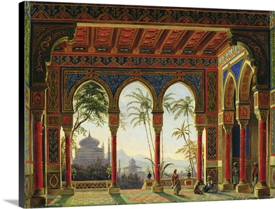 Stage design for the opera 'Ruslan and Lyudmila' by M. Glinka, 1842