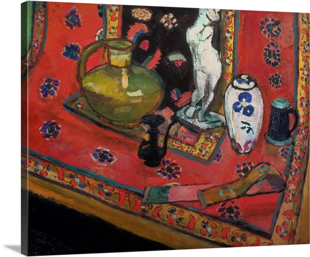Statuette And Vases On An Oriental Carpet, 1908