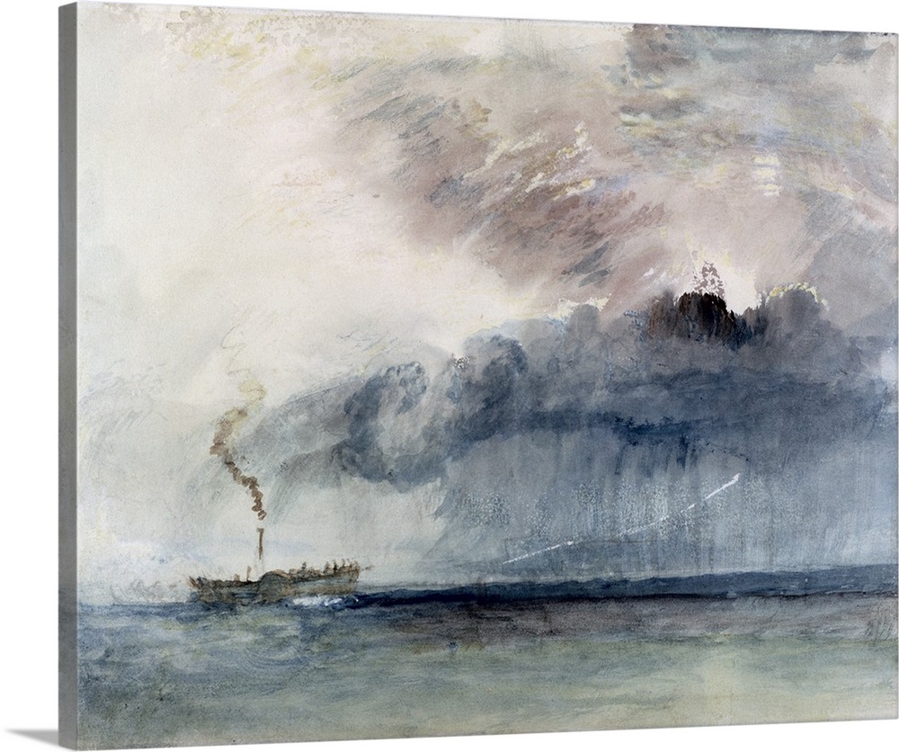 Steamboat in a Storm, c.1841 (w/c