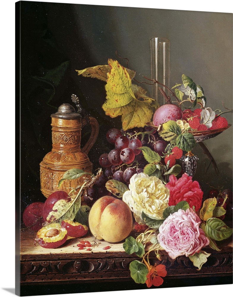 BAL8780 Still Life (oil on canvas)  by Ladell, Edward (1821-86); Private Collection; English, out of copyright