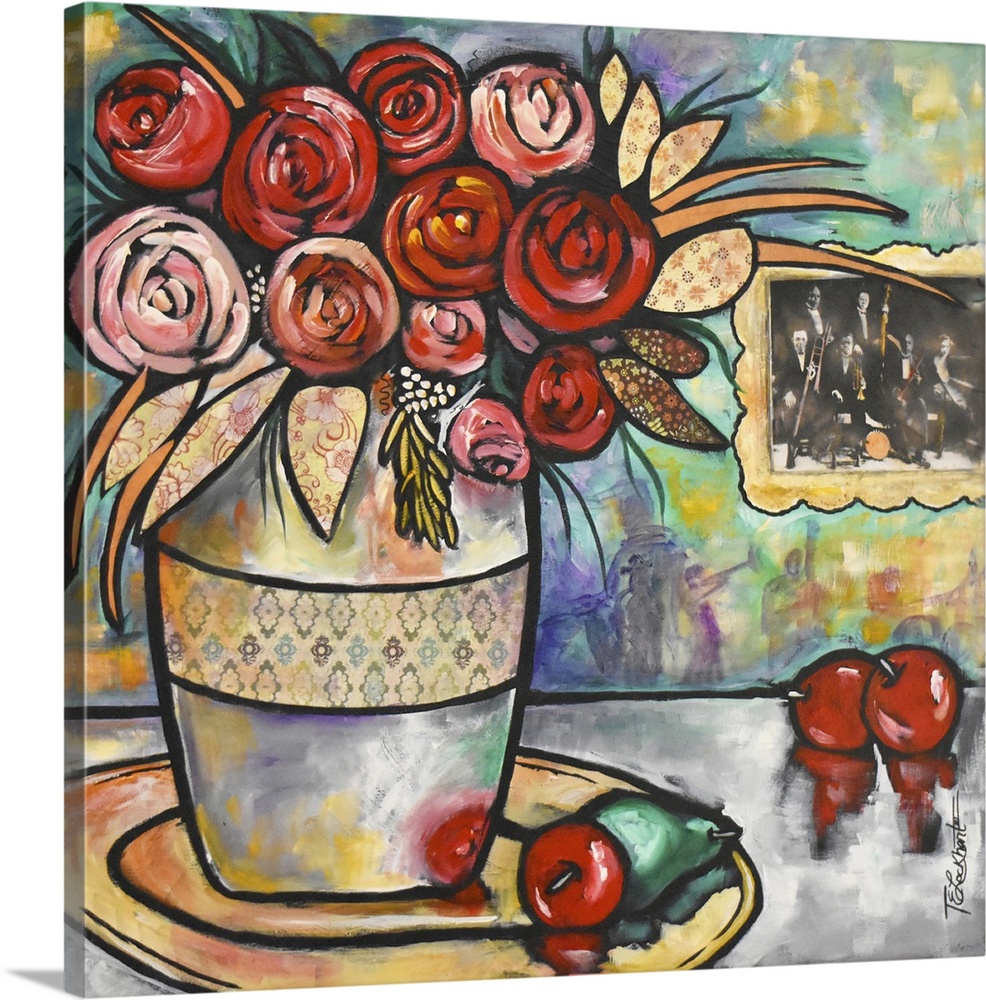 Still life jazz, 2014. (Originally mixed media on canvas.)