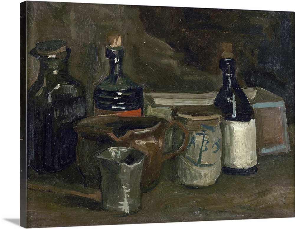 Still Life With Bottles And Pottery, 1884-1885