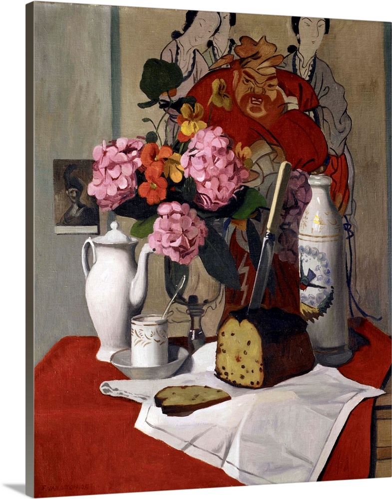 Still Life with Flowers, 1925 (originally oil on canvas) by Vallotton, Felix Edouard (1865-1925)