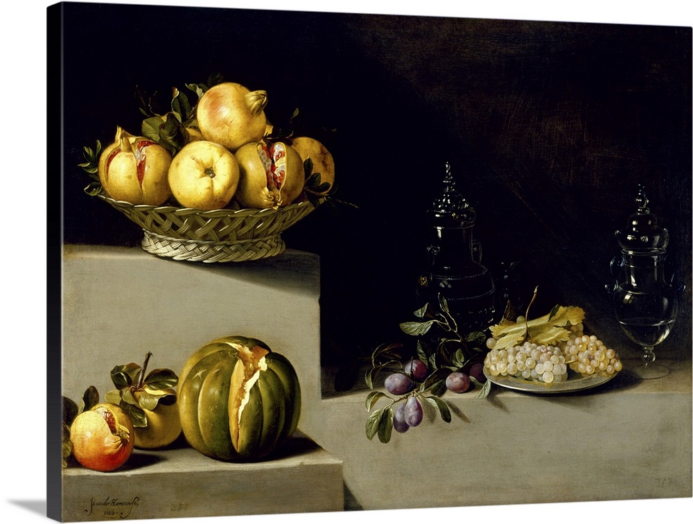 Still Life With Fruit And Glassware, 1626 (Originally oil on canvas)