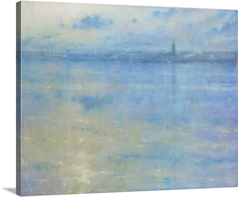 7310511 Stockholm Skyline, Riddarfjarden, 2016 (Oil on Canvas) by Hare, Derek (b.1945); 61x51 cm; Private Collection;  Der...