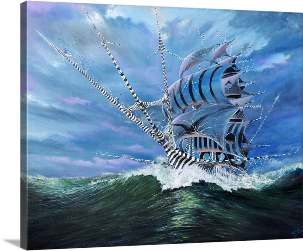 Storm creators Bali Sea, 2018, (originally oil on canvas) by Alexander Booth, Vincent