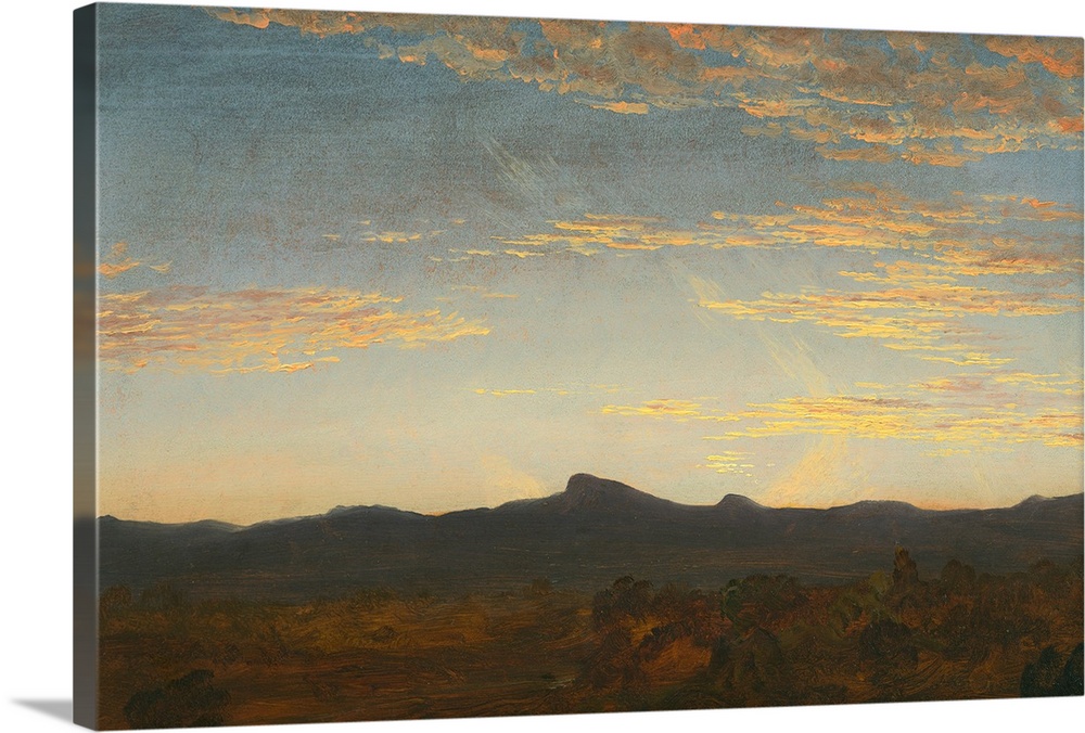 Study for Catskill Creek, c. 1844-5, oil on wood.  By Thomas Cole (1801-1848).