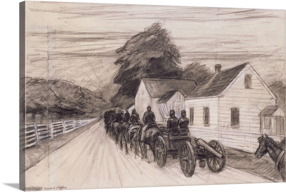 CH200601 Study for 'Light Battery at Gettysburg' (charcoal