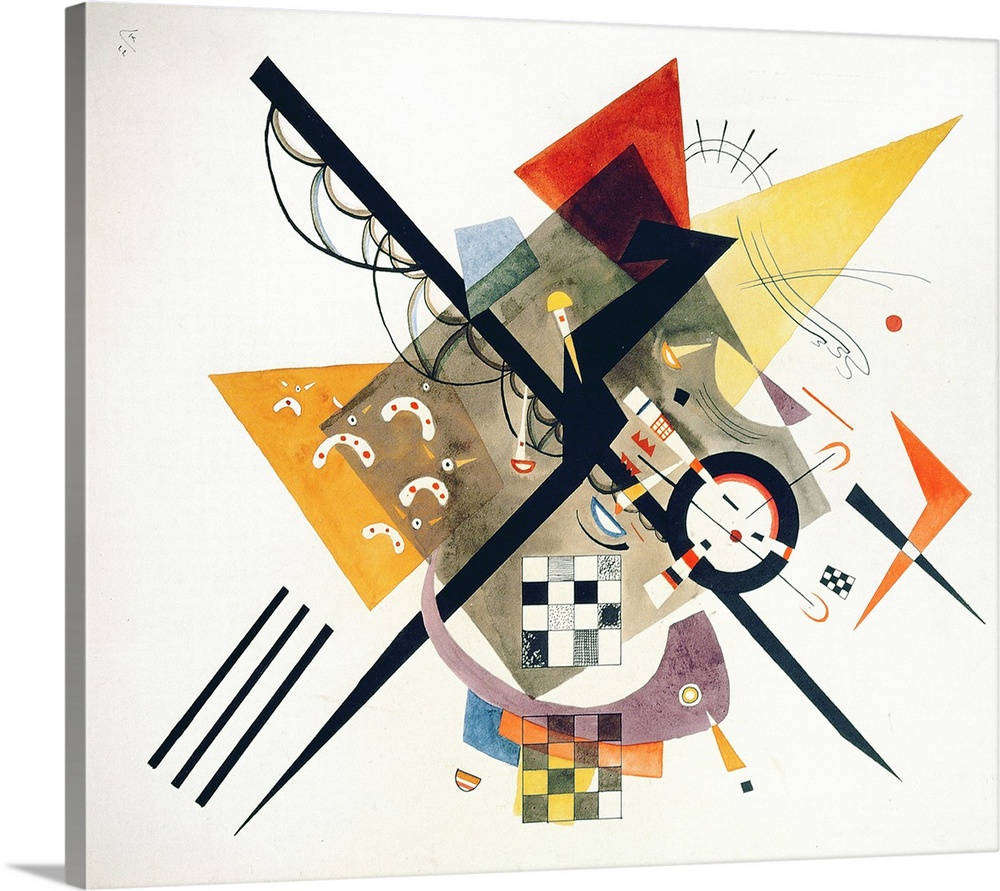 Study for On White II, 1922 (originally w/c on paper) by Kandinsky, Wassily (1866-1944)