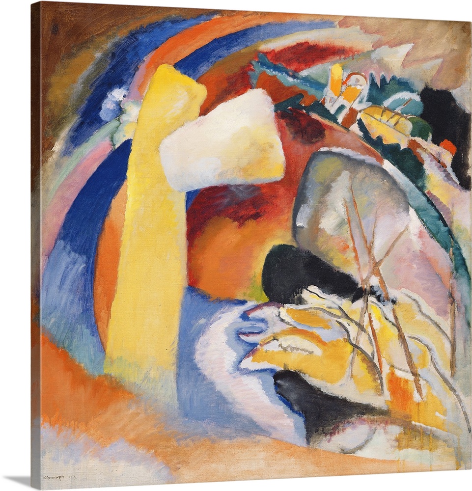 Study for Painting with White Form, 1913 (originally oil on canvas) by Kandinsky, Wassily (1866-1944)