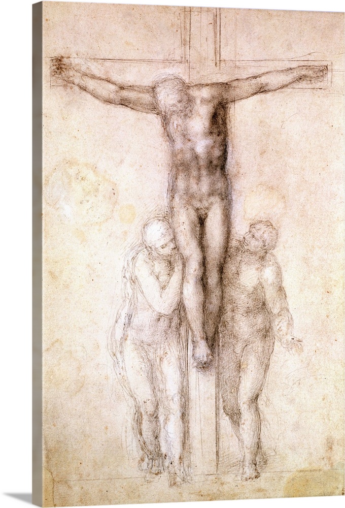Study of Christ on the Cross between the Virgin and St. John the Evangelist