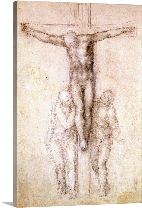 Study of Christ on the Cross between the Virgin and St. John the ...
