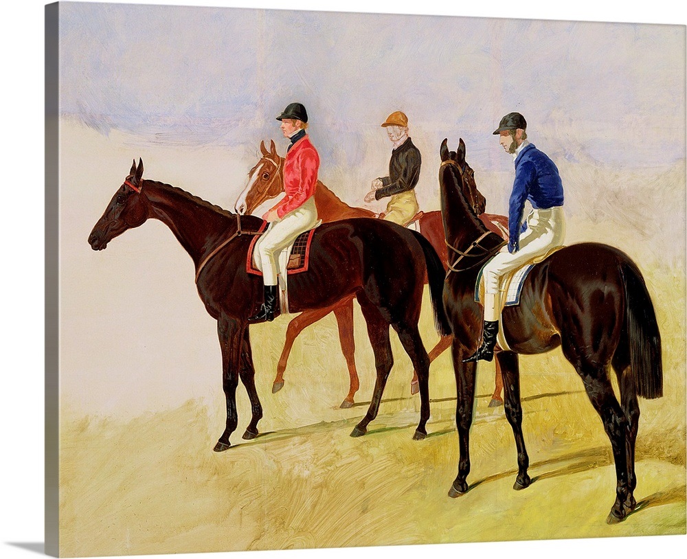 Study of Three Steeplechase Cracks Allen McDonough on Tom Oliver on Discount Wall Art