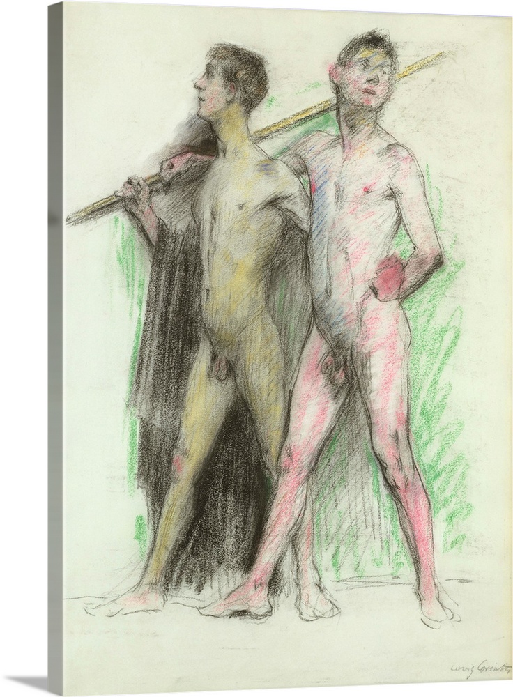 Study of two male figures