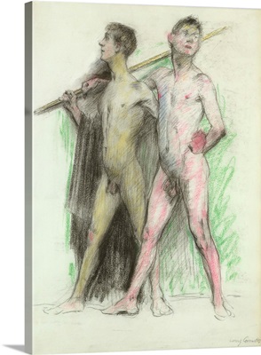 Study of two male figures