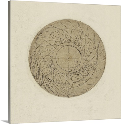 Study of water wheel, from Atlantic Codex