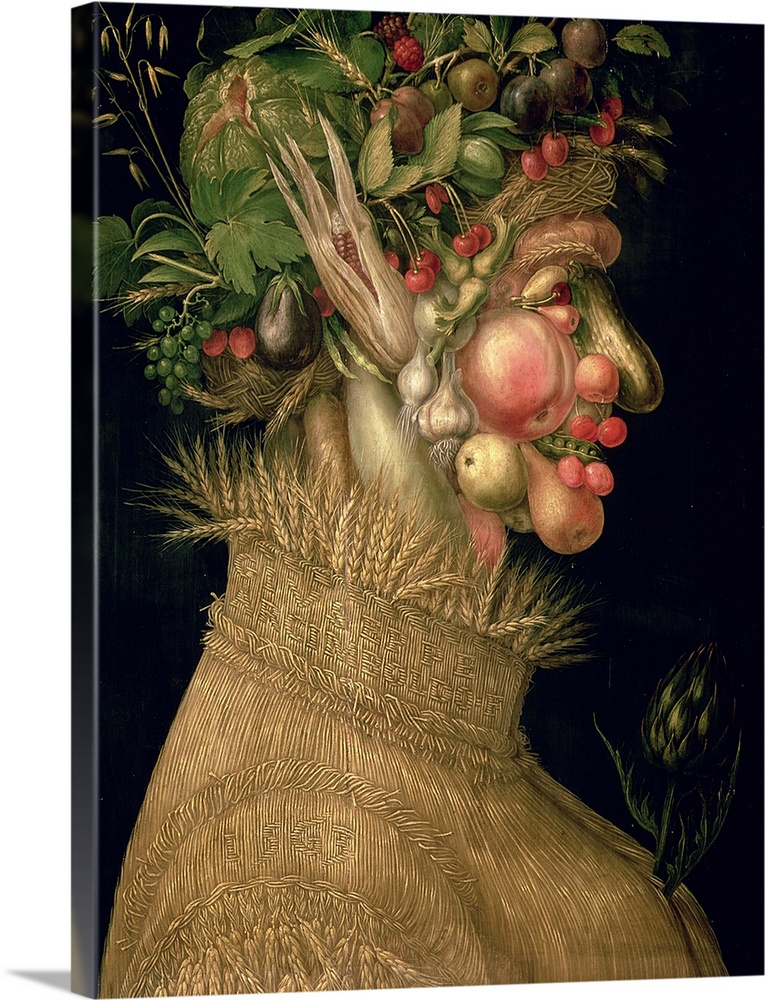 XAM66582 Summer, 1563, (oil on canvas); by Arcimboldo, Giuseppe (1527-93); Kunsthistorisches Museum, Vienna, Austria; Ital...