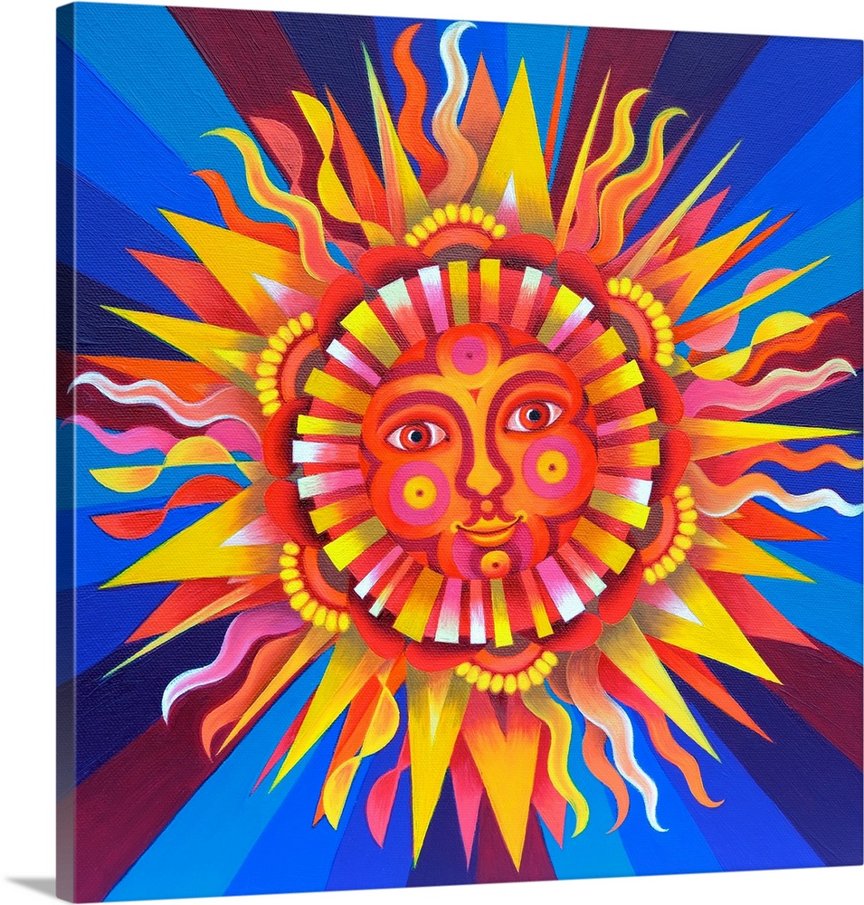 Sun, 2017, (originally oil on canvas) by Tattersfield, Jane