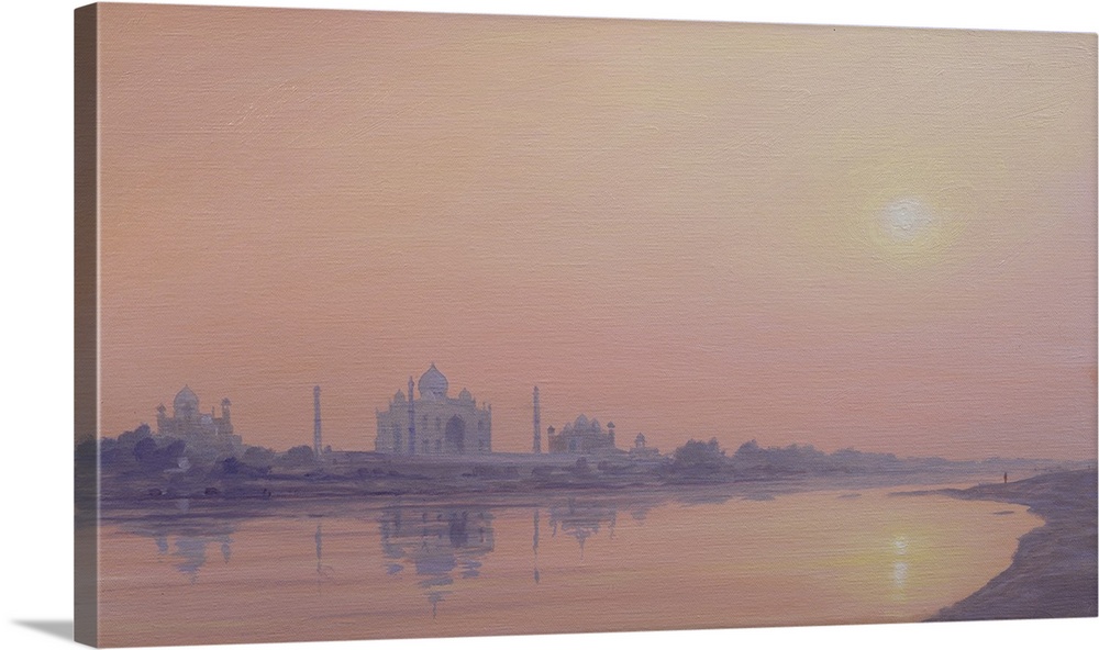 DKH269871 Sundown on the Yamuna (oil on canvas)                                                                          (...