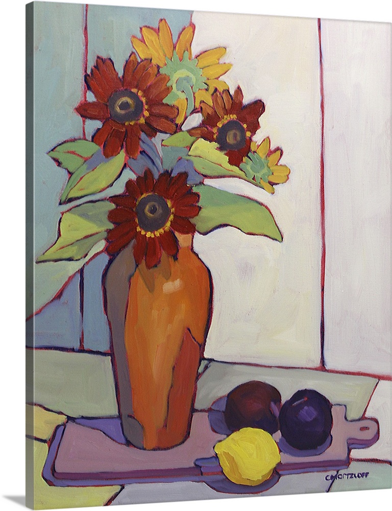 Sunflowers for a season, 2023. (Originally an oil painting.)