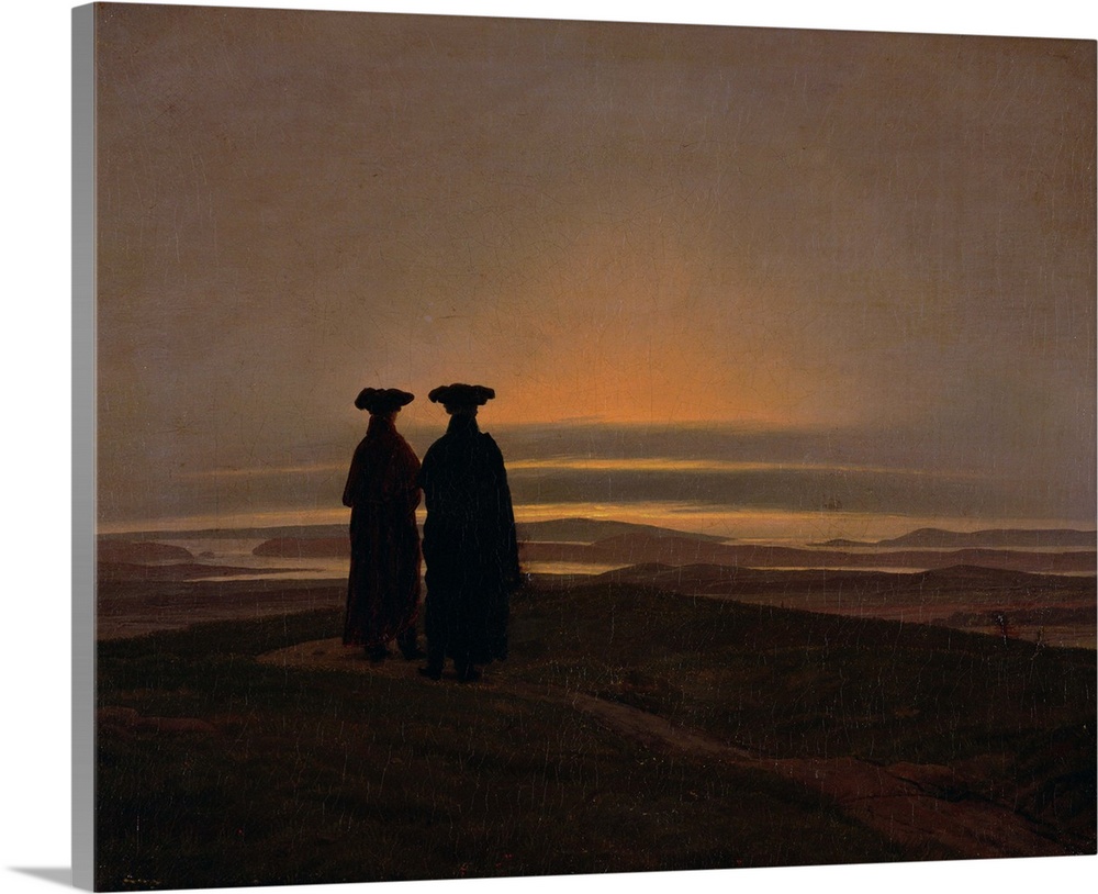 Coucher de Soleil sur la Mer ou Les Freres; Evening Landscape with Two Men;