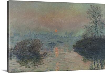 Sunset On The Seine At Lavacourt, Winter Effect, 1880