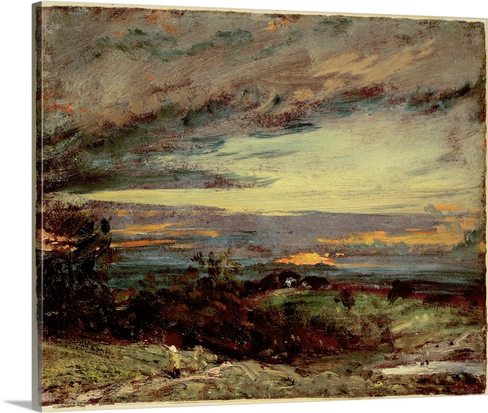 CH27006 Credit: Sunset study of Hampstead, looking towards Harrow by John Constable (1776-1837)Private Collection/ Photo  ...