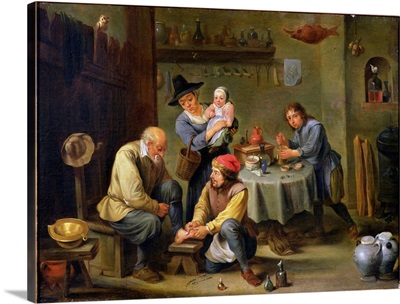 Surgeon Tending the Foot of an Old Man