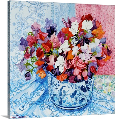 Sweet Peas in a Blue and White Pot, 2010