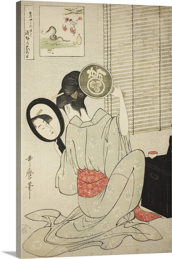 Takashima Ohisa, c.1795, colour woodblock print.