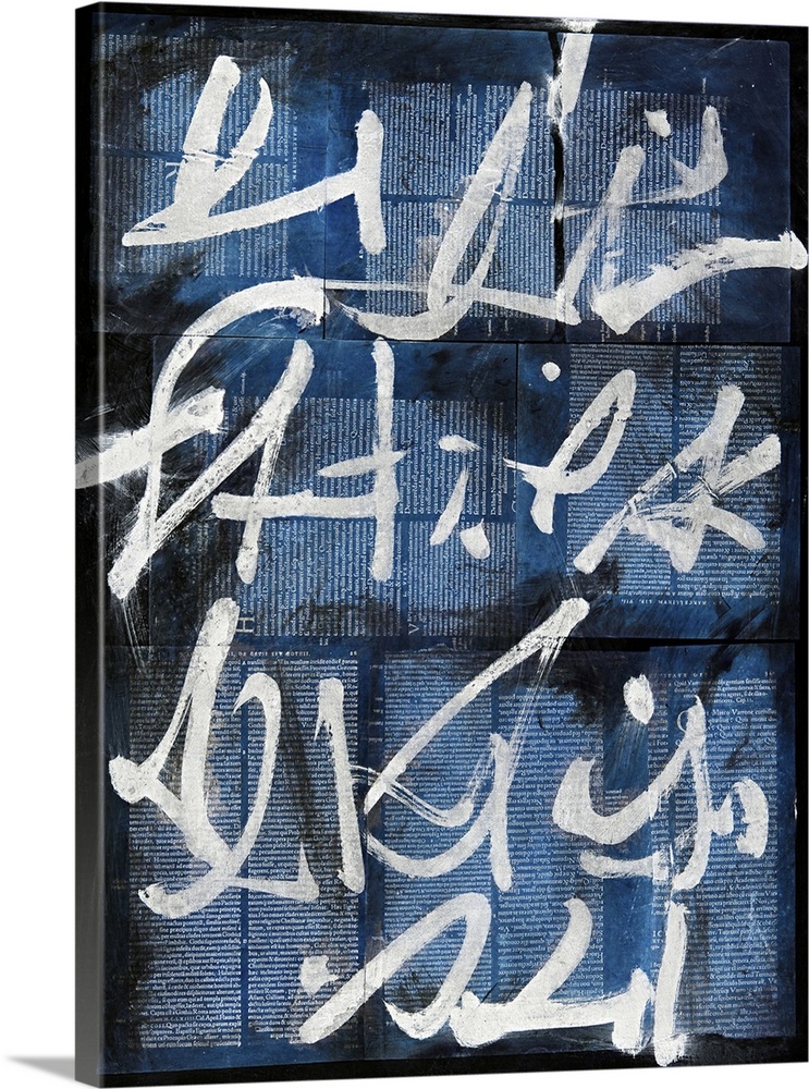 Originally collage, mixed media on canvas.