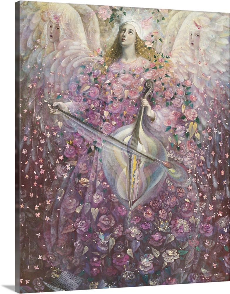 The Angel of Love, 2010, oil and gold leaf on Belgian linen.  By Pavlova Annael Anelia.