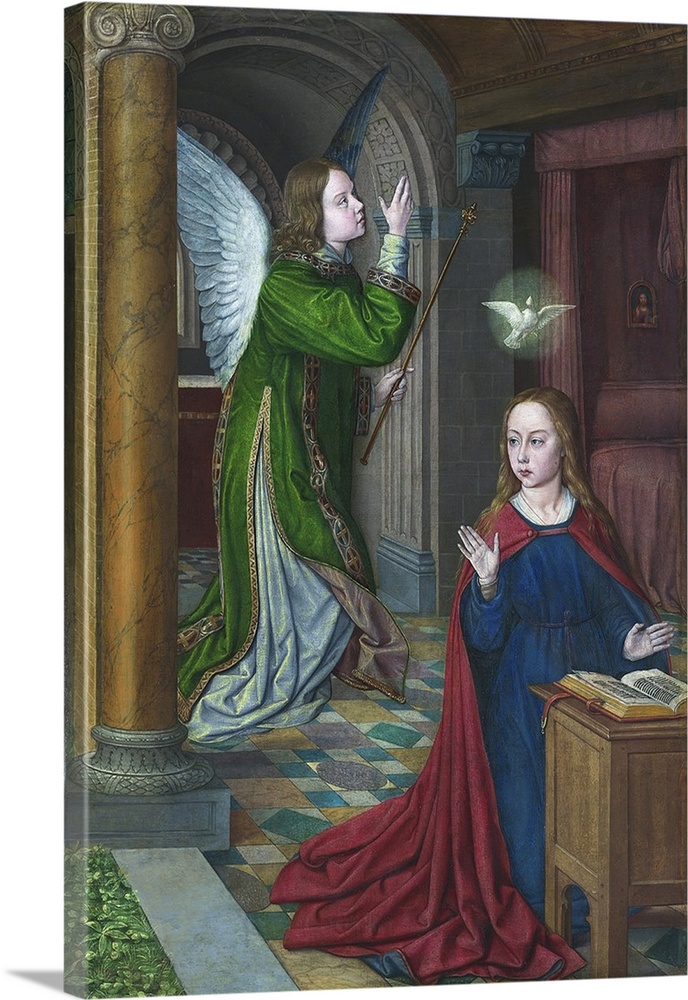 The Annunciation, 1490-95, oil on panel.