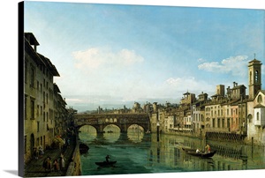 The Arno in Florence with the Ponte Vecchio, c.1745 image thumbnail
