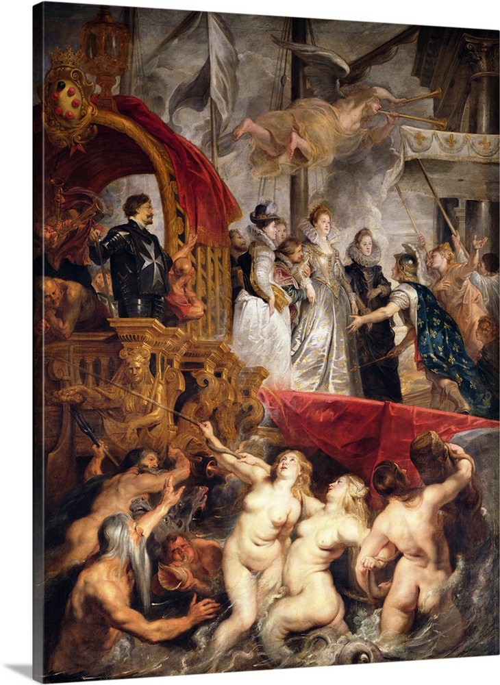 BAL2995 The Arrival of Marie de Medici in Marseilles, 3rd November 1600, 1621-25 (oil on canvas)  by Rubens, Peter Paul (1...