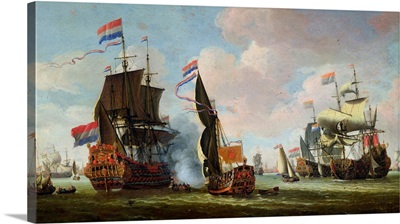 The Arrival of Michiel Adriaanszoon de Ruyter (1607-76) in Amsterdam