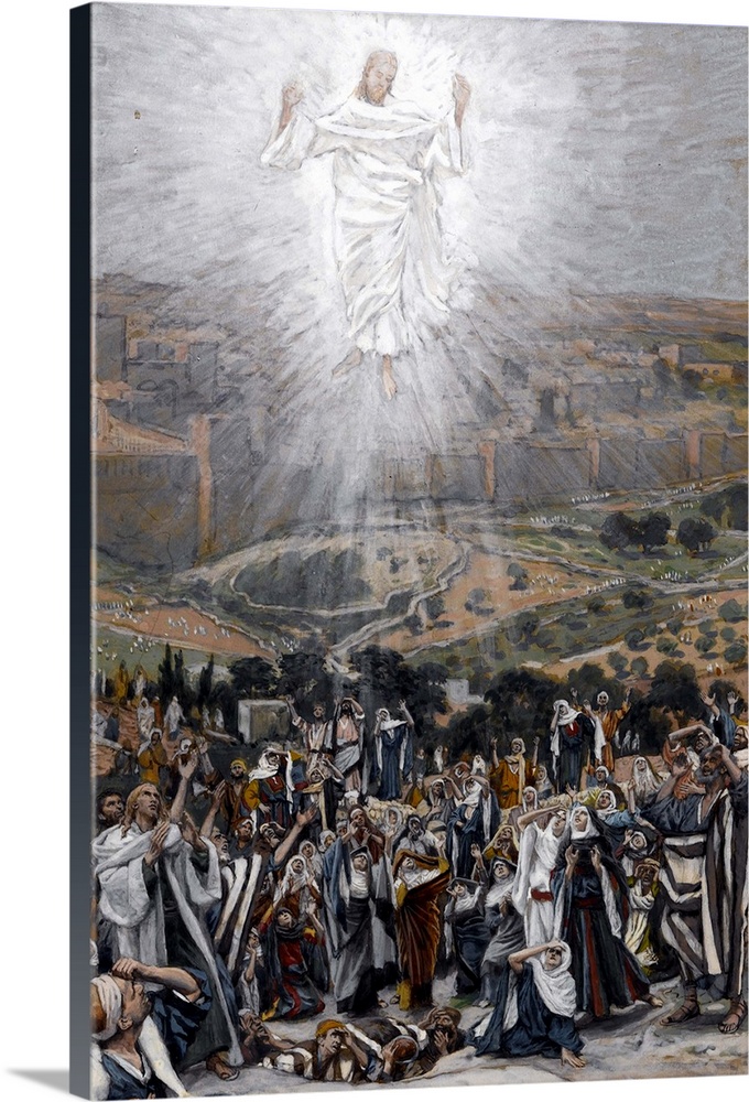 The Ascension from the Mount of Olives, illustration for 'The Life of Christ', c.1884-96 (w/c
