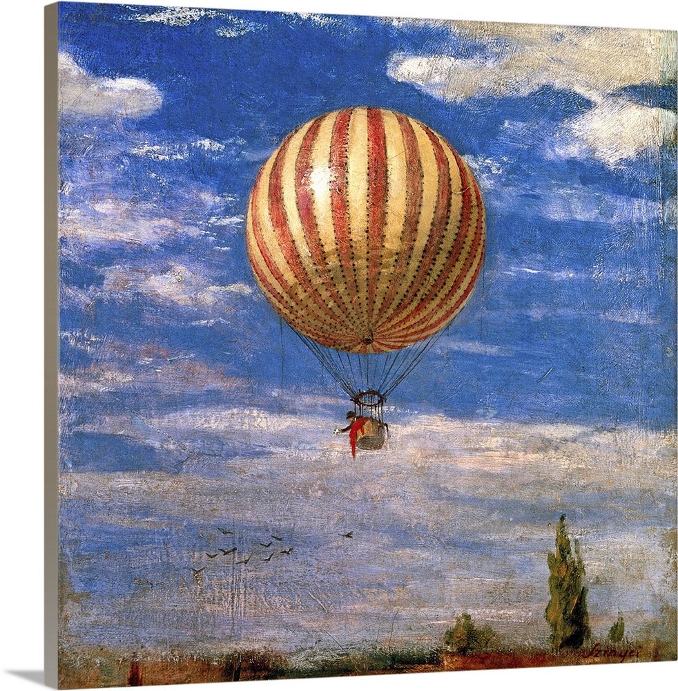 BAL47836 The Balloon, 1878 (oil on canvas)  by Szinyei Merse, Pal (1845-1920); 41.5x39 cm; Hungarian National Gallery, Bud...