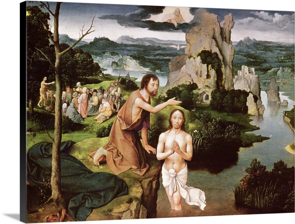 The Baptism of Christ, c.1515 (originally oil on panel), Patinir, Joachim (1480-1524).