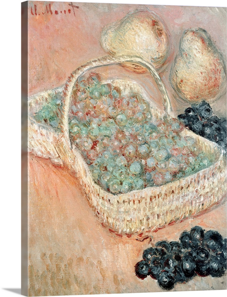 XIR205447 The Basket of Grapes, 1884 (oil on canvas)  by Monet, Claude (1840-1926); Private Collection; Giraudon; French, ...