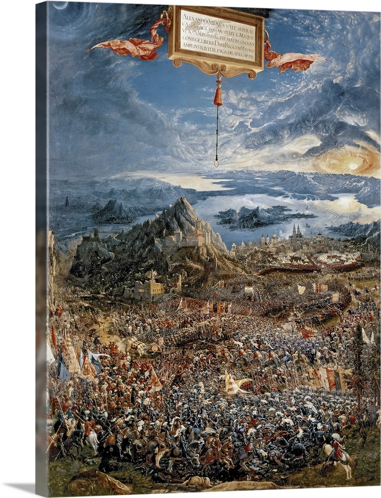 XIR3662 The Battle of Issus, or The Victory of Alexander the Great, 1529 (oil on panel)  by Altdorfer, Albrecht (c.1480-15...