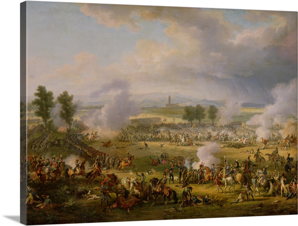 XIR28336 The Battle of Marengo, 14th June 1800, 1801 (oil on canvas)  by Lejeune, Louis (1775-1848); 180x250 cm; Chateau d...