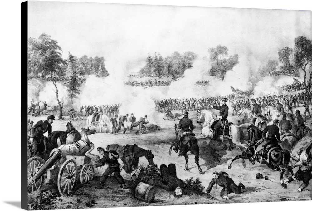 The Battle of the Wilderness, Virginia, May 5th & 6th 1864, pub. by Currier & Ives (originally an engraving, 19th century).