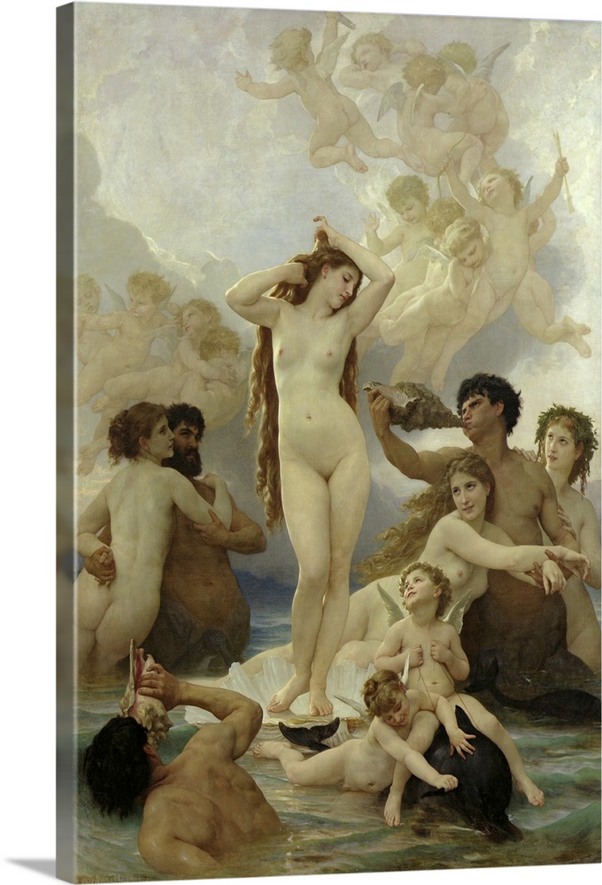 XIR60411 The Birth of Venus, 1879 (oil on canvas)  by Bouguereau, William-Adolphe (1825-1905); 300x215 cm; Musee d'Orsay, ...