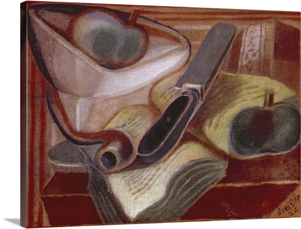 BAL76338 The Book, 1924  by Gris, Juan (1887-1927); oil on canvas; 24.5x33 cm; Galerie Daniel Malingue, Paris, France; Spa...